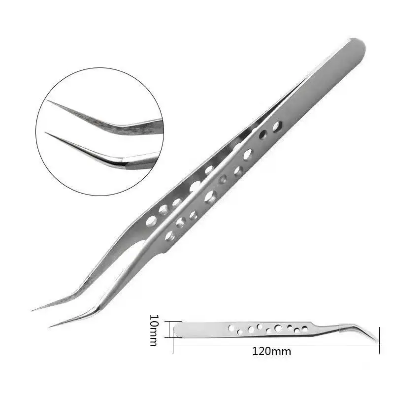 ST-14K Tweezers ultra-precision straight tweezers With Holes Anti-Static Maintenance Tool For Mobile Phone Repair
