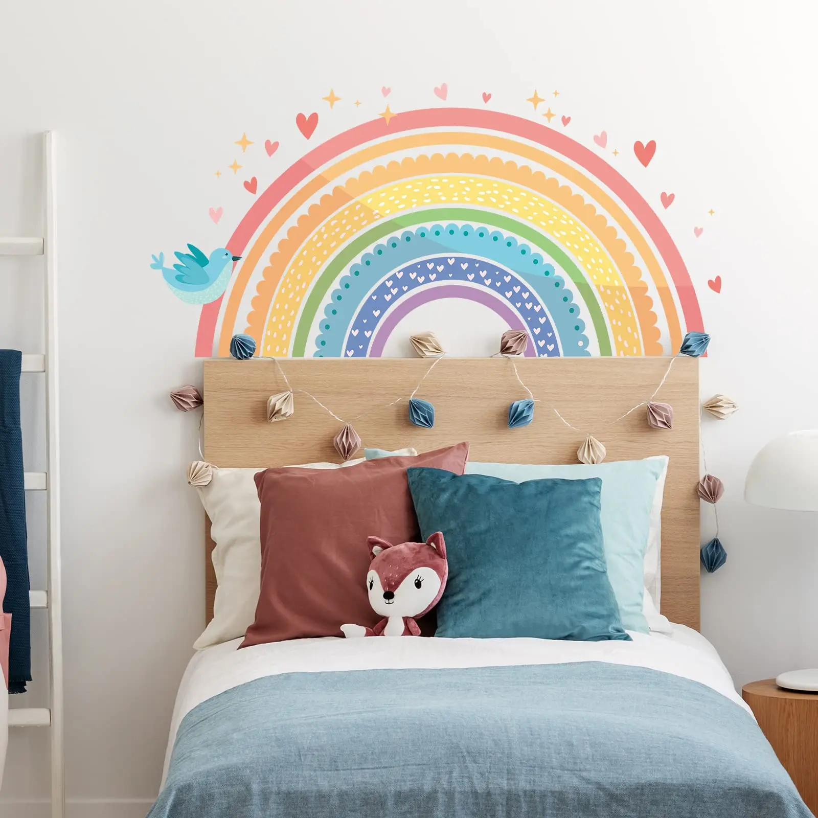 Love rainbow stars Sun children cartoon cute wall stickers living room bedroom decoration wallpaper self-adhesive DIY stickers