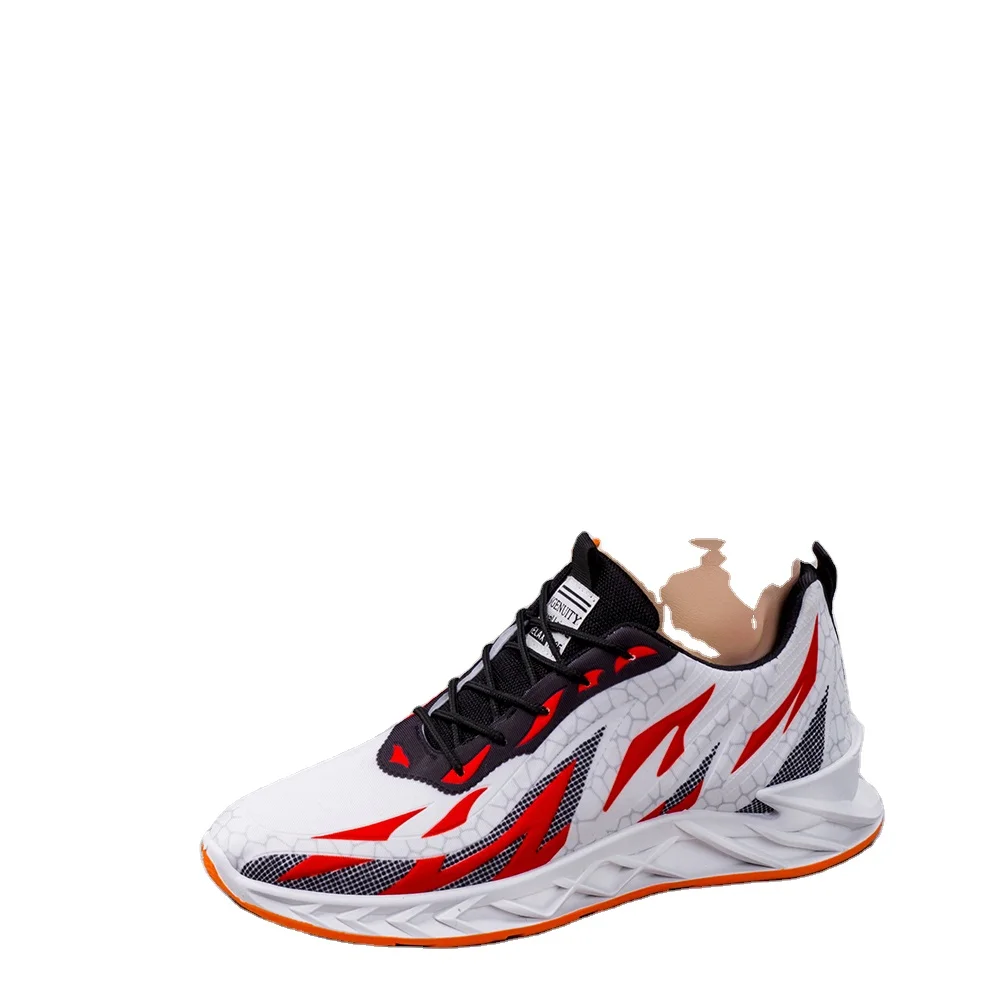 Custom wholesale factory flat fly knit fabric walking sneaker man casual shoes 2022