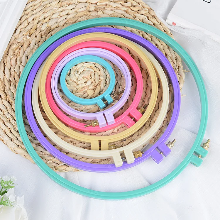Colorful Plastic Embroidery Hoop All Kind Of Size