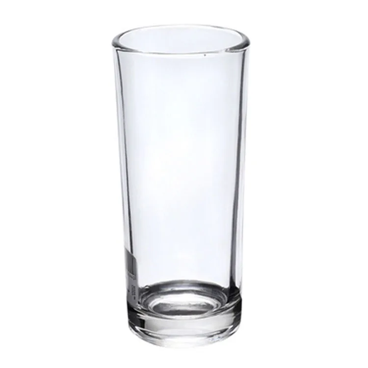 High-Quality Straight Glass Water Cup - Transparent Design Modern Straight Glass Drinking Cup for All Beverages