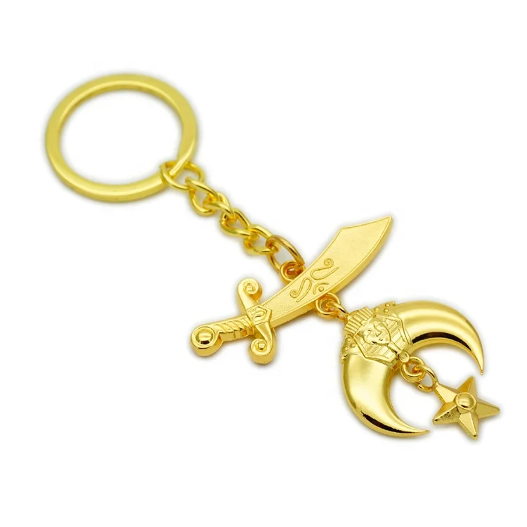 china Factory handmade unique souvenir gift new designers custom Metal 3D zinc alloy gold keychain