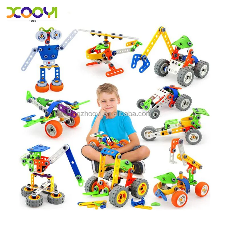 10 in 1 STEM Toys Kit Building Toy for Kids Soft TPR Take Apart Building Blocks Learning Set