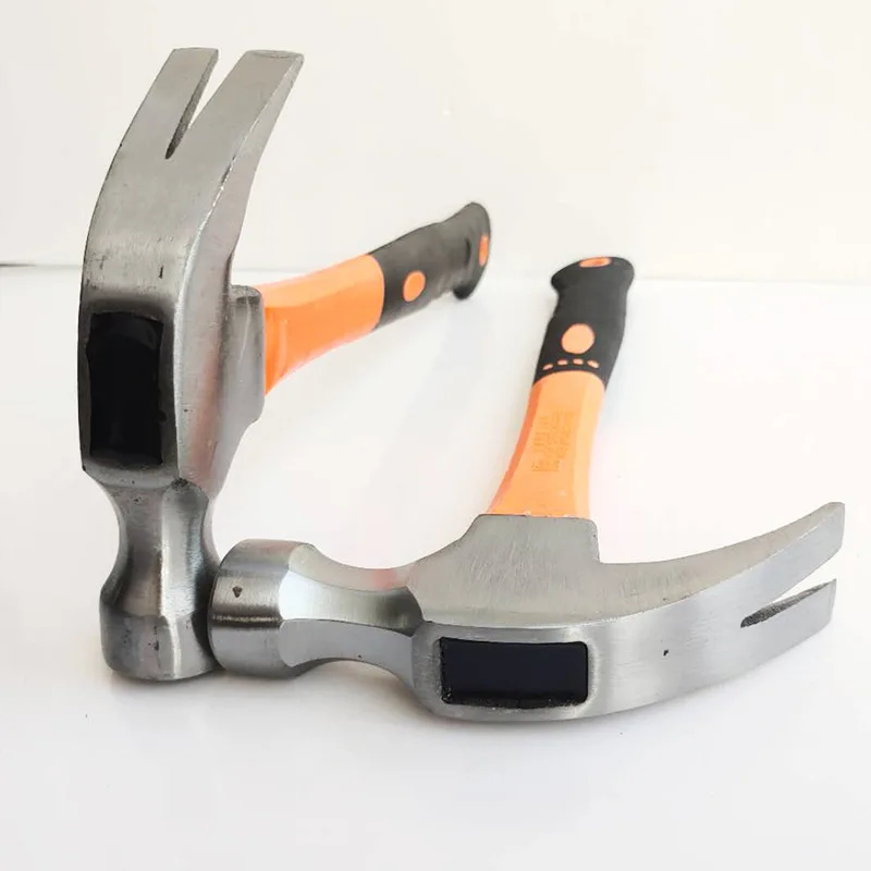 Factory Wholesale Multi-Function Nail Hammer with Fiberglass Handle for Woodworking Household Use Hardware Tools