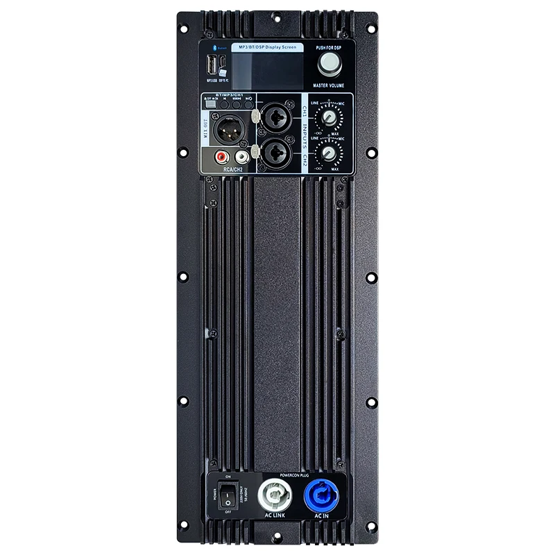 DSP Улучшенный класс D 750 Вт 2-канальный активный модуль с новым радиатором вентиляторное охлаждение переменной скоростью аппаратная защита цепи
