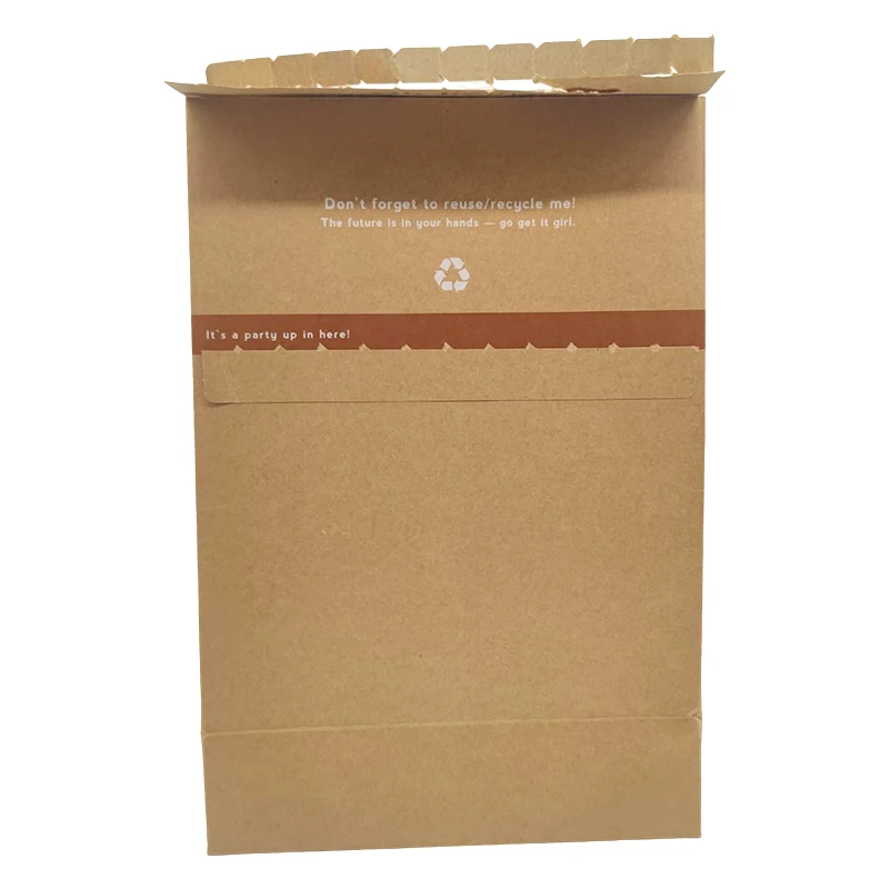 Eco friendly square bottom packaging envelope custom rigid t shirt clothing garment packaging self seal kraft expandable mailer