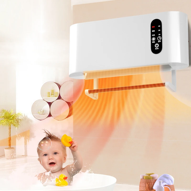 High Quality CE CB KC Approved 220V 120V 2000W 1500W Ceramic Electric PTC Heater Split Wall Mounted Heaters Fan