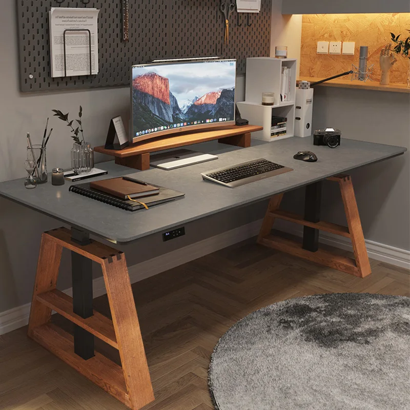 Automatic Electric Computer Table Frame Sit Stand Adjustable Dual Motor Standing Smart Desk