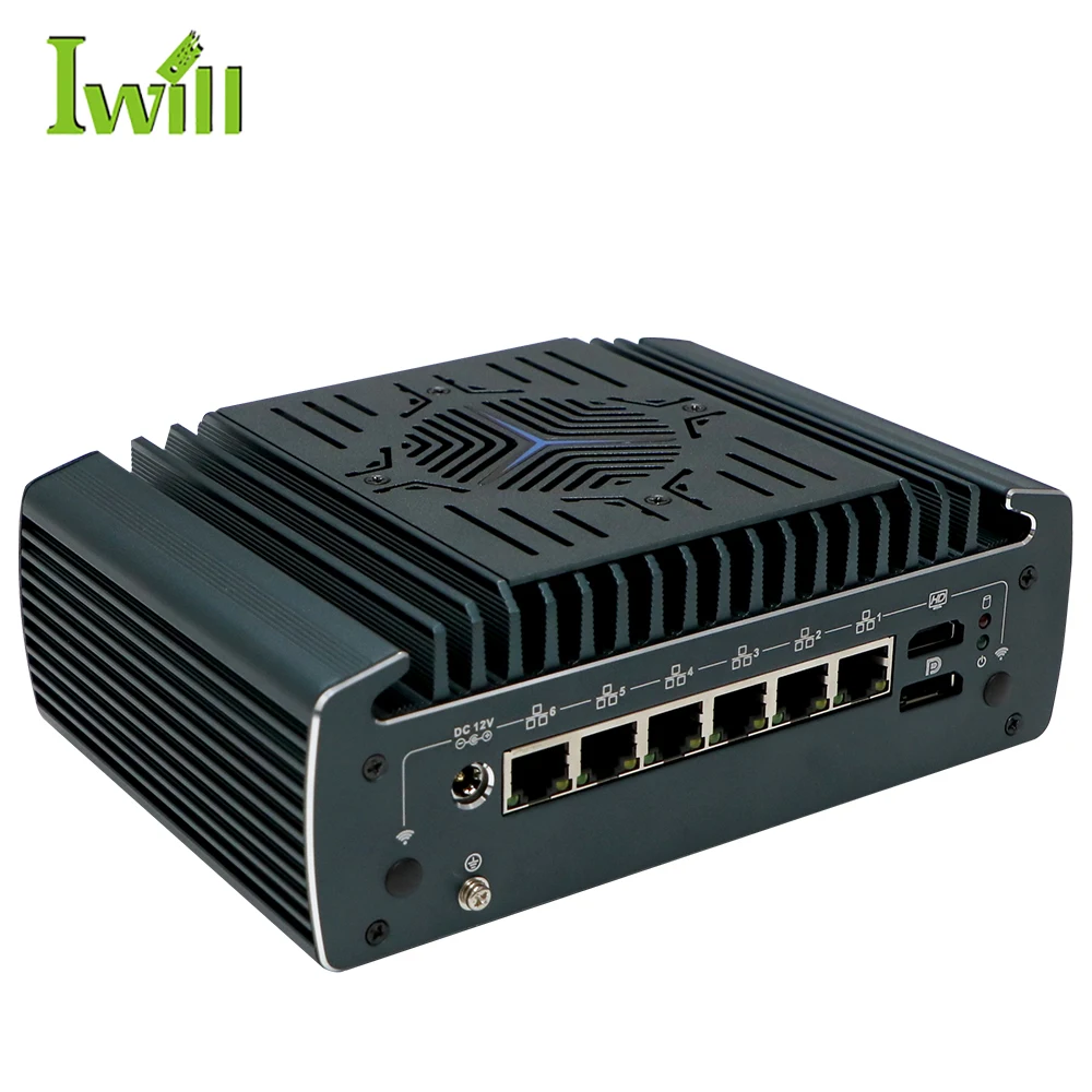 Din Rail Automation Industrial Pc Core I7 6 Ports With 4-6 Gige Port And Intel I7 Processor Pc