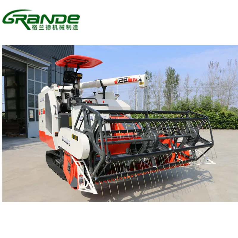 big tank 120hp 4LZ-7.0 paddy rice and wheat combine harvester with factory price