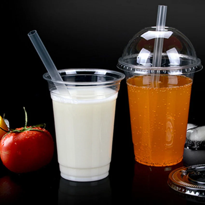 16oz 500ml 98mm disposable clear plastic milk tea cup cold juice cup