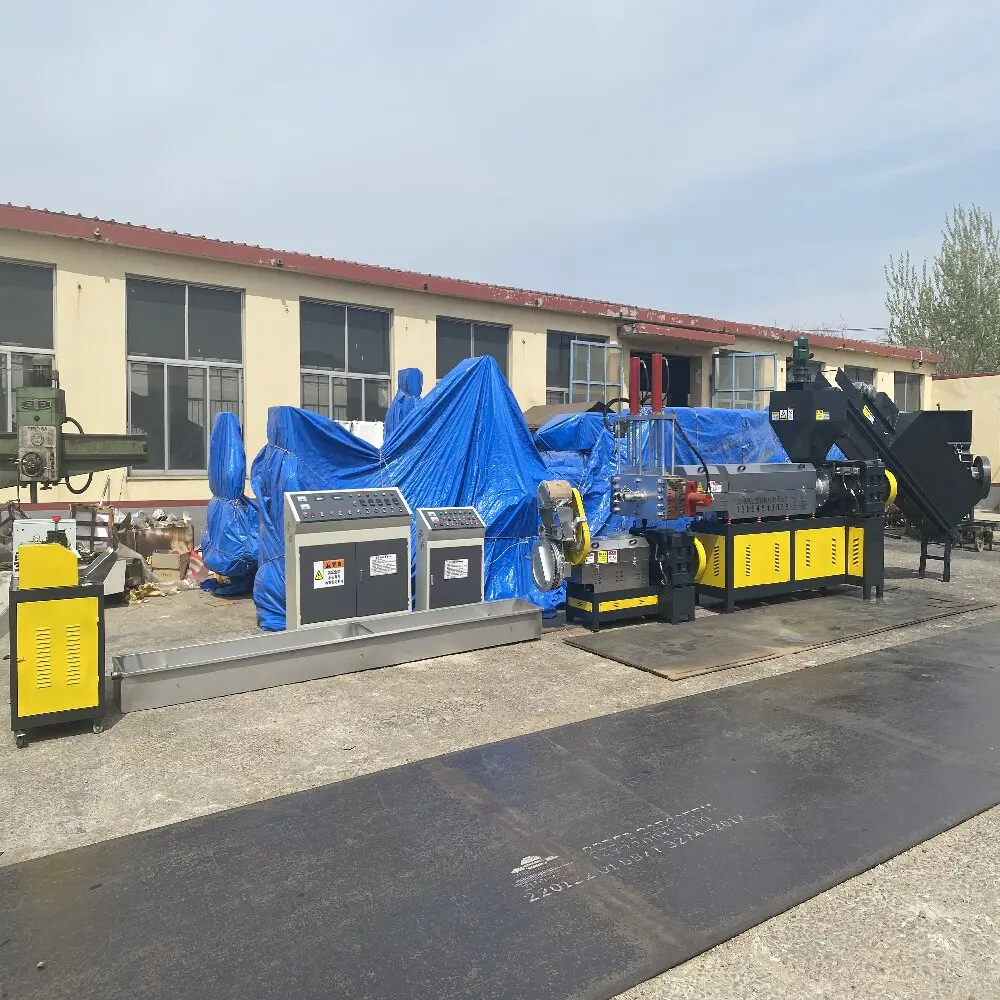 Automatic Pp pe waste plastic film granulating machine extruder pyrolysis machine waste plastic film washing line pelletizer