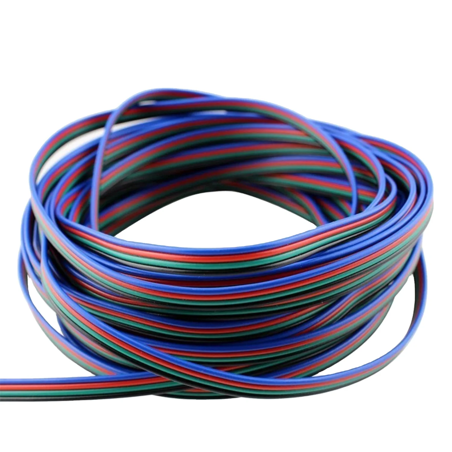 22AWG RGB Light Wire 2Pin 3Pin 4Pin 5Pin Flat RGB Wire LED Cable in LED Strips