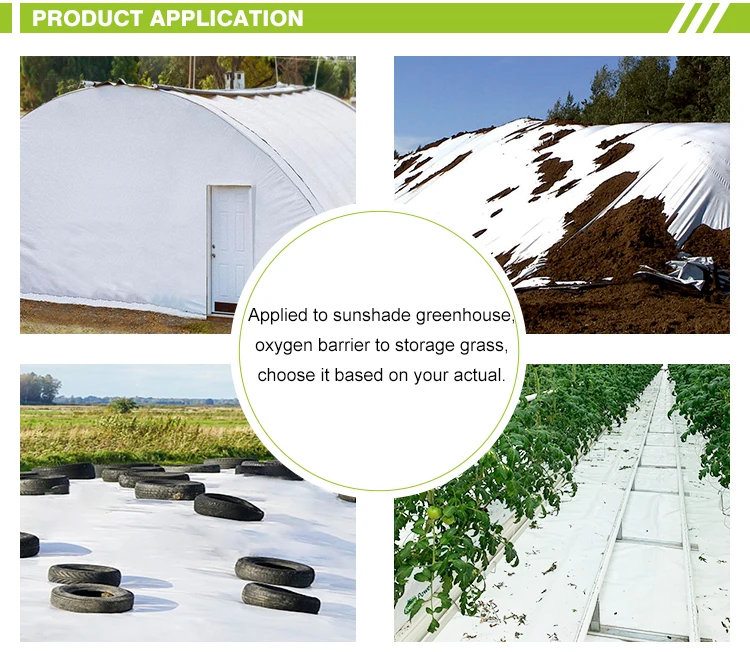 Agricultural 4 years UV Protection Black White Panda Film Greenhouse Film