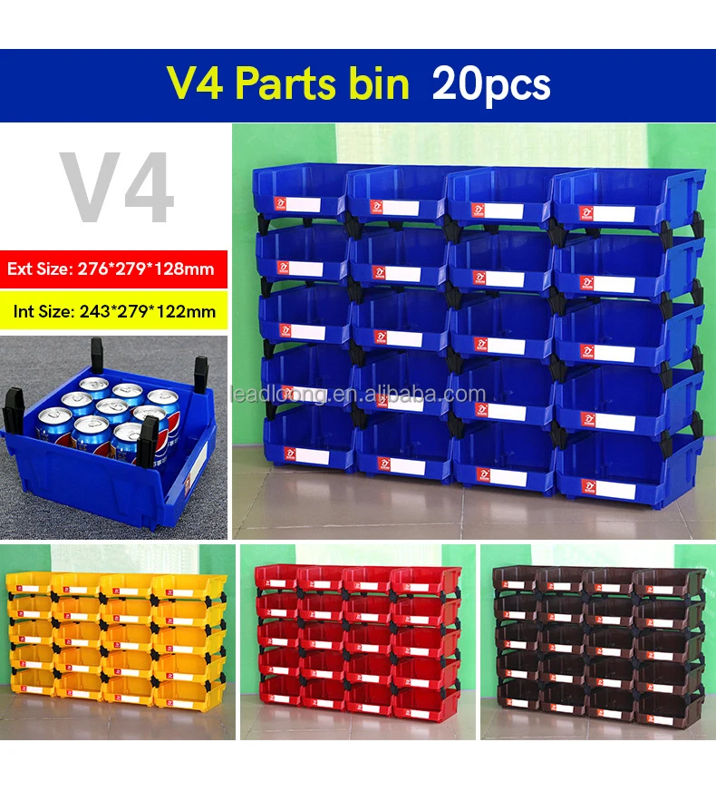 Used storing shelf workstations for Plastic Storage Bin small parts container box Stackable storage box