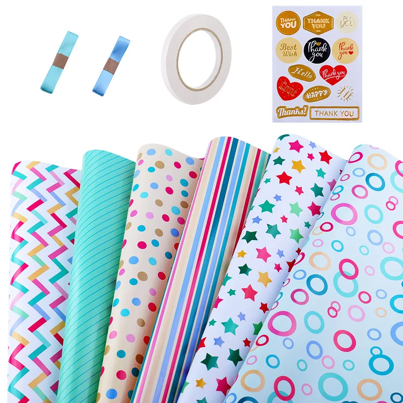 Birthday Gift Wrapping Paper Cartoon Gift Box Decorative Paper Gift Wrapping Paper Wholesale