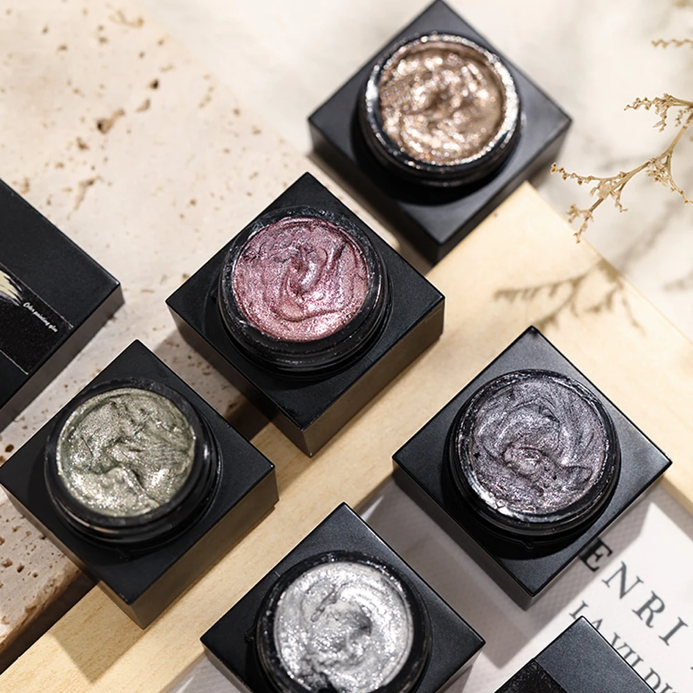 Hanyinails high quality cream metal painting gel polish nail art metallic mirror nail polish uv gel paint