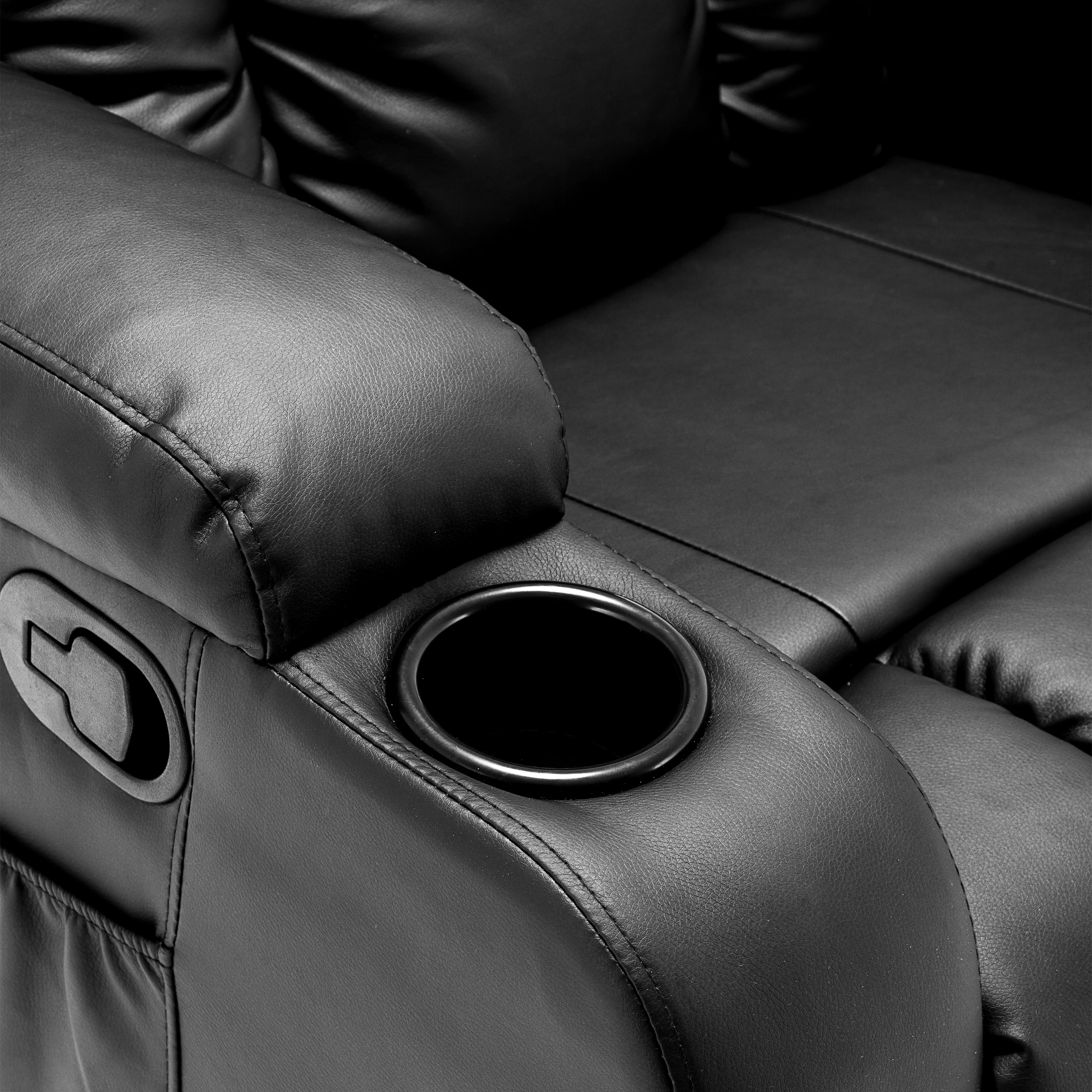 Modern Electric Massage Heating Leather Chair Recliner Sofa Set Fabric Synthetic Upholstery Frame Living Room Furniture