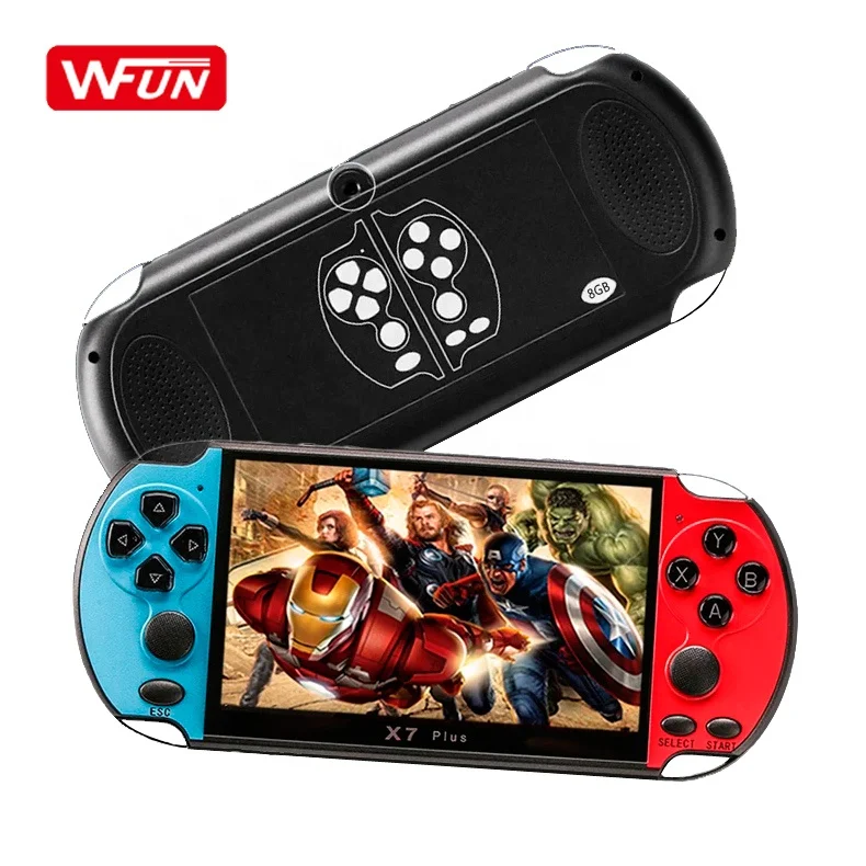 Консоль X7 Plus 5 1 дюйма Consola 128 бит портативная игровая консоль 10000 игр для