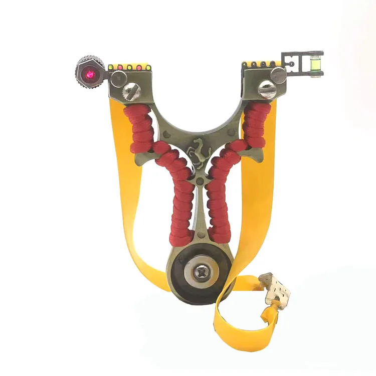 Adjustable fiber optic sight  stainless steel slingshot catapult suitable for childrenand adultsoutdoor high-speed hunting