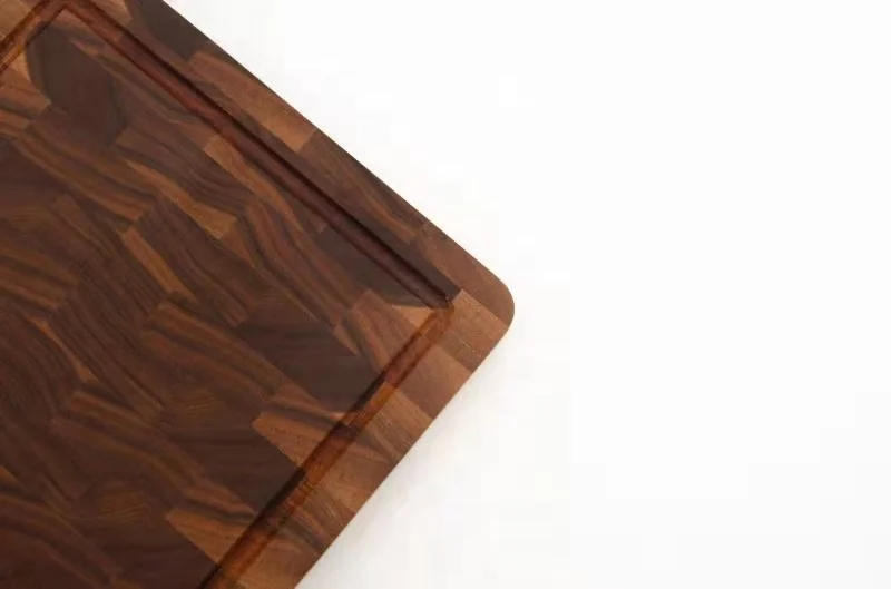 Modern Style Practical Feacture End Grain Cutting Board Walnut For Kitchen Solid Wood Cutting Board