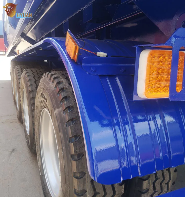 HYUAN 3 Axle 4 axle 40 60Tons Dump Tipper Trailer Rear Dumper Semi Trailer for sale