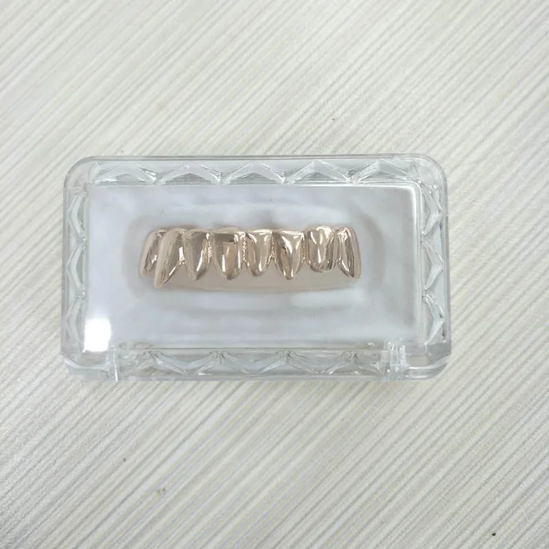 Hip Hop Teeth Grillz Set For Bottom Mouth Gold Silver Color Teeth Grills Tooth Caps Removable Dental Fashion Jewelry