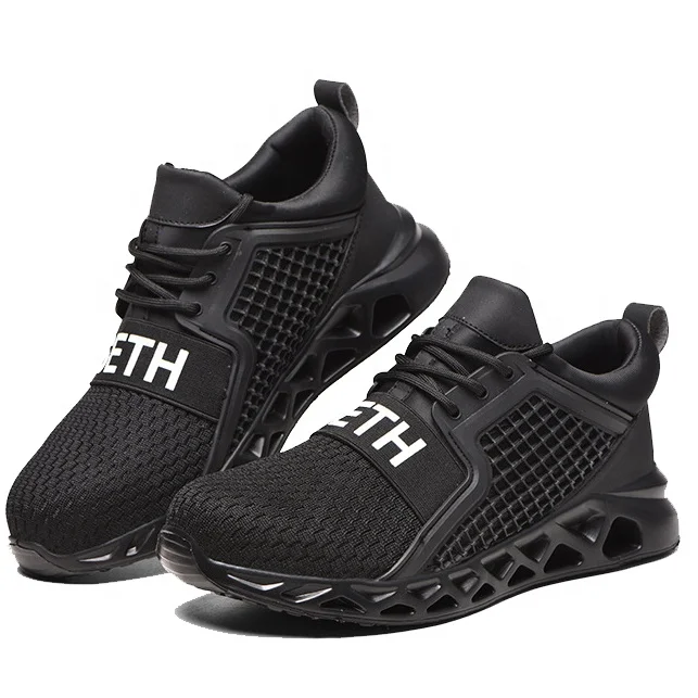 New style fly-woven mesh breathable labor protection site anti-smashing anti-piercing safe and light working mens shoes