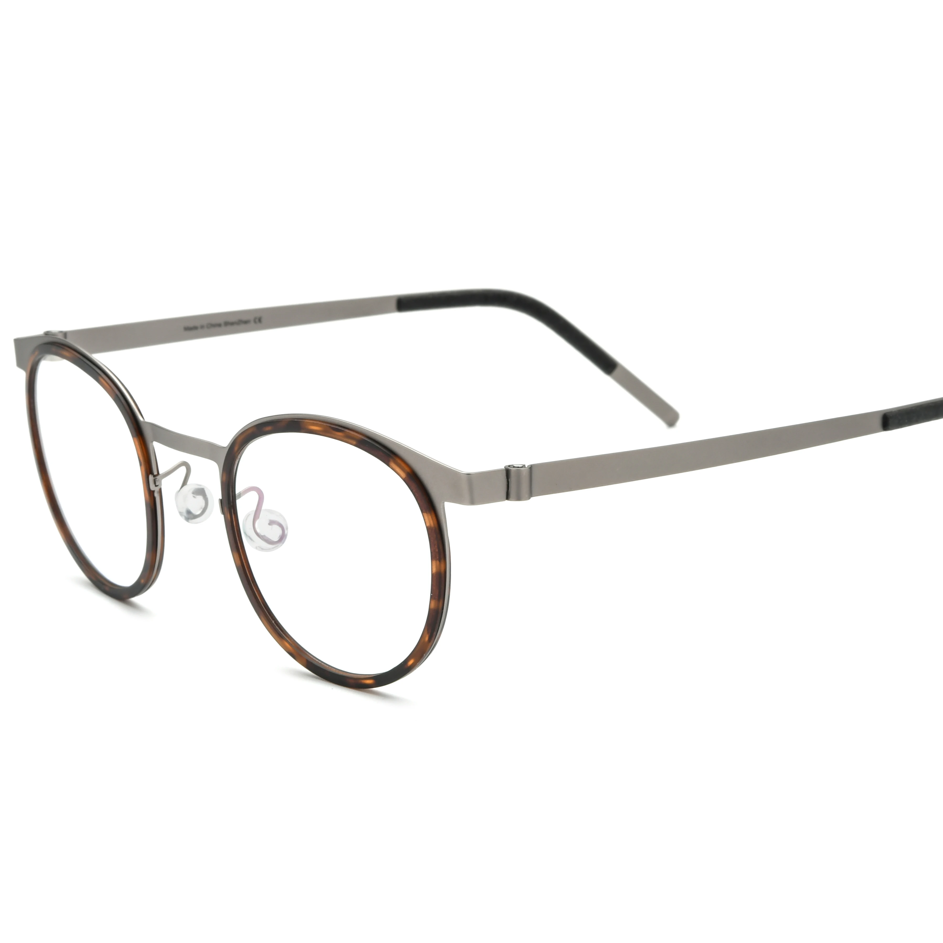 Titanium Glasses Frame Men Women Round Myopia Optical Prescription Eyeglasses Screwless Korea Eyewear (1600553588057)