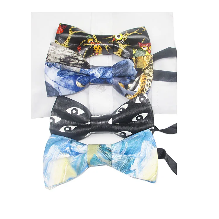 
Wholesale Animal Leather Bow tie Men Fashion accessories 