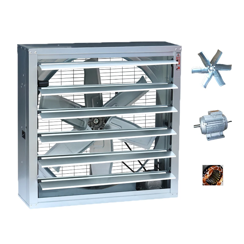 36 42 48 54 Inch Large Industrial Ventilation Extractor Fan with Shutter Poultry Greenhouse Exhaust Fan