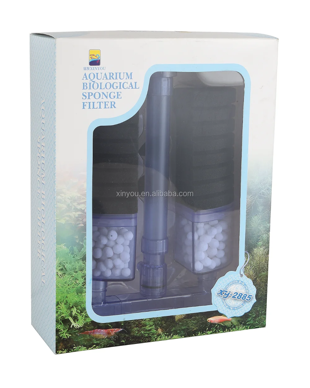 Aquarium Double Sponge Filter For Fresh Water And Salt-Water Fish Tank XY-2885