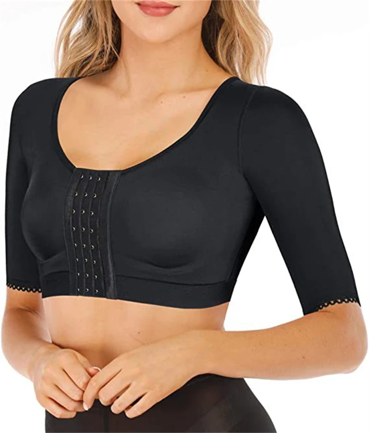 Faja Colombiana Post Surgery Corset Waist Slimming Upper Arm Trainer Front Closure Bra Shapewear Shaper Tank Top For Women