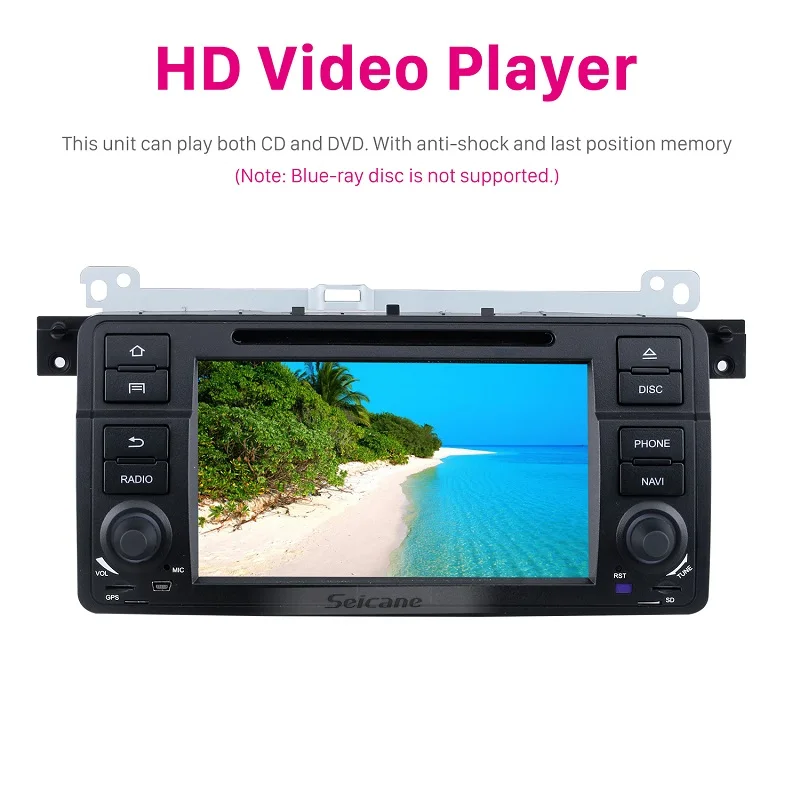 7 Inch Android 9.0 In Dash Radio For 2000-2006 BMW 3 Series M3 E46 316i Rover 75 MG ZT GPS Navigation Car DVD Player