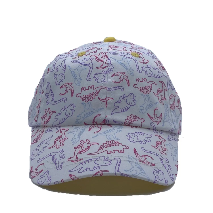 Hot Sale Multi Colors Printing Contrasting Colors under Brim Kid Girl Summer Camp School Baseball Sports Cap