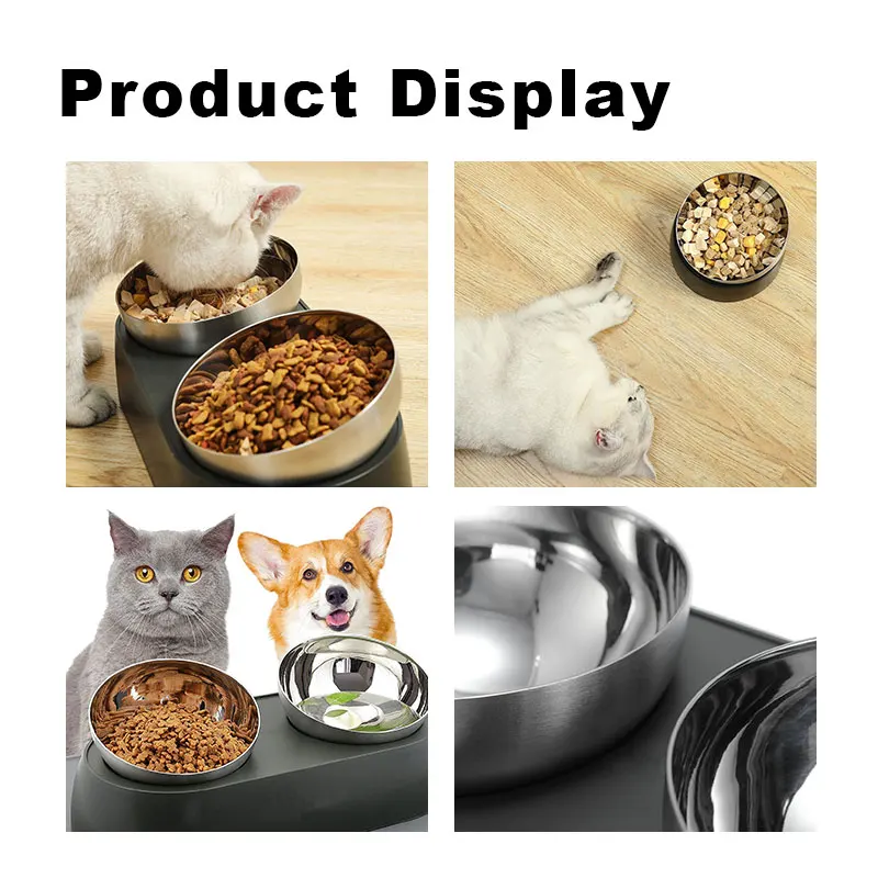 Pet Dog Cat Bowls Feeding Feeder Water Bowl Food Dish Stainless Steel For Pet Dog Cats Puppy Outdoor Non Slip Dog Bowl 1kg