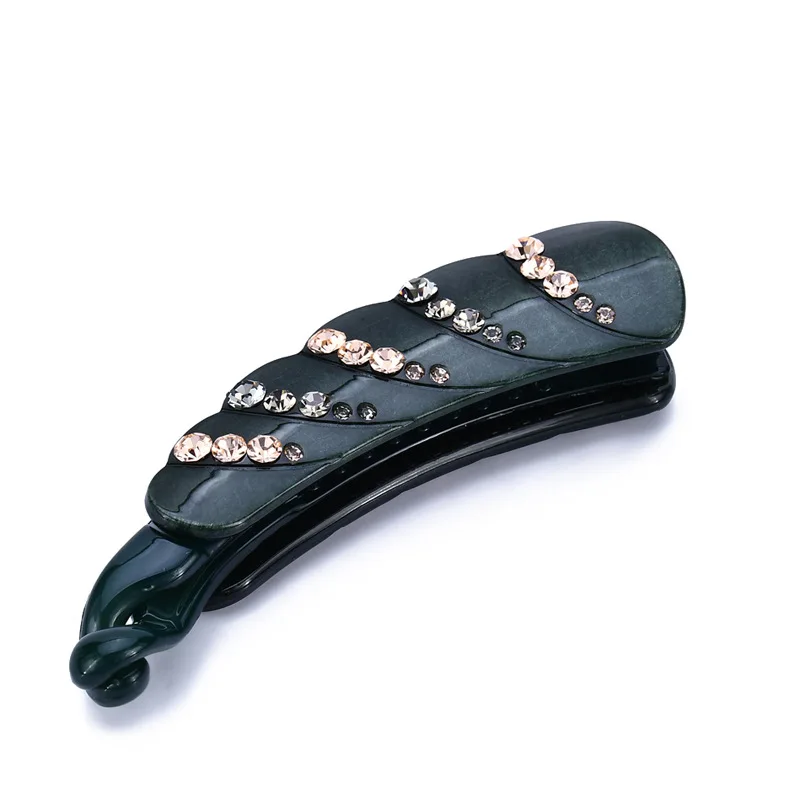 
Acrylic hairpin headdress banana clip hair band vertical clip elegant Leaf Lady banana clip 