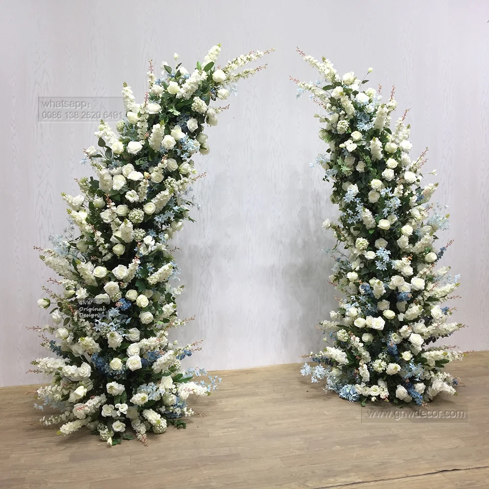 GNW Wholesale Flower stage Backdrop Wedding Arch Decorative Silk Flower Cherry Blossom Arch for Stunning Wedding Occasion decor