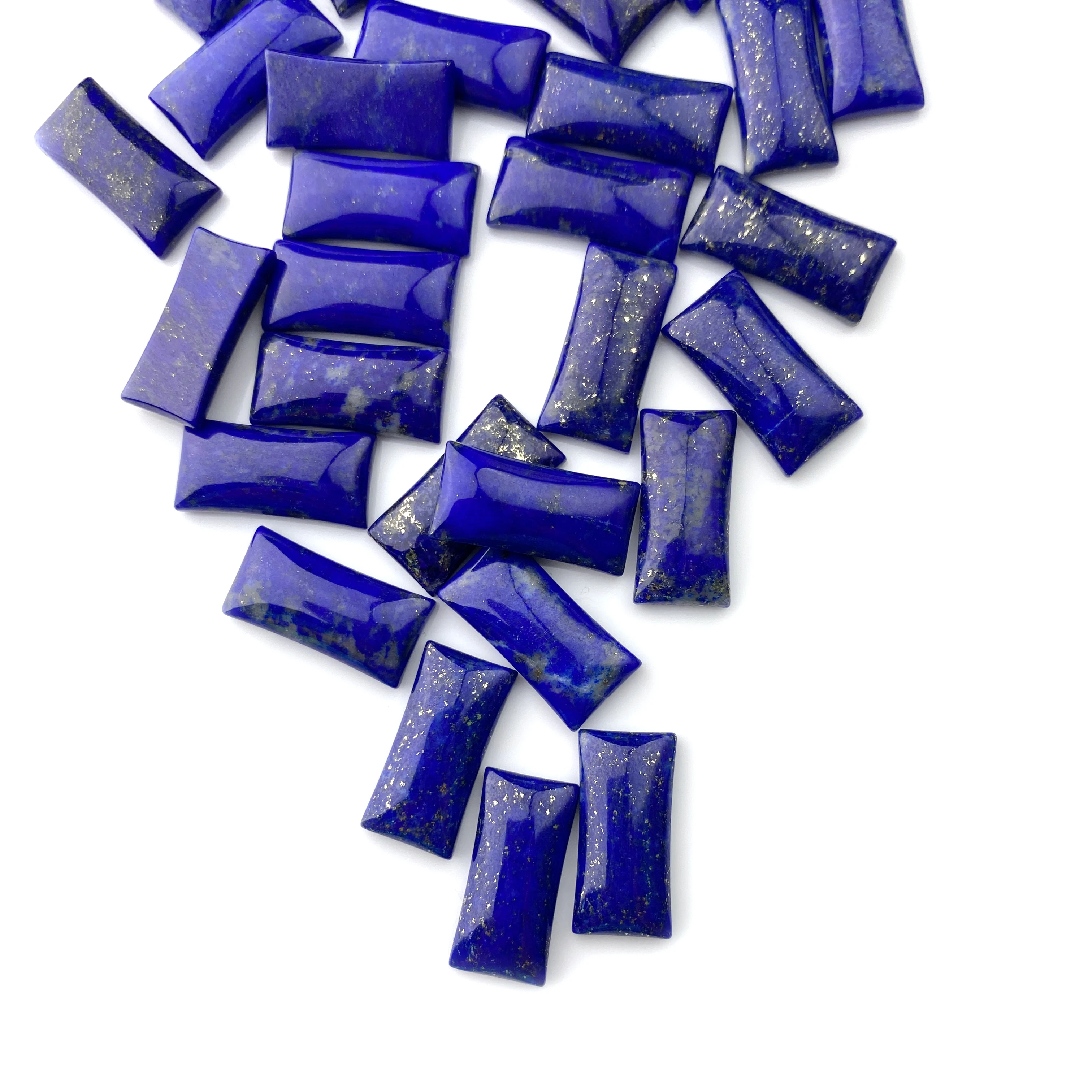 Natural Lapis Lazuli Gems Custom Cut Size Shape Wholesale High Quality Rectangle Loose Cabochon Gemstone Lapis Lazuli
