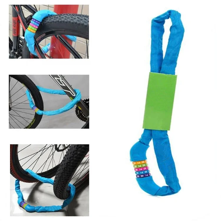 Bike Locks Chain Lock Bicycle Chains 5-Digit Resettable Combination 3.3/4 FT Bicycle Chain Cable Locks