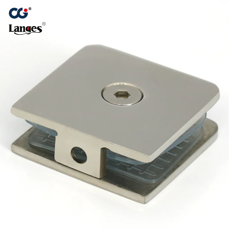 304 Stainless Steel D shape Square Wall Mounted Glass Clamp Clip Bracket Holder on tempered or laminated glass