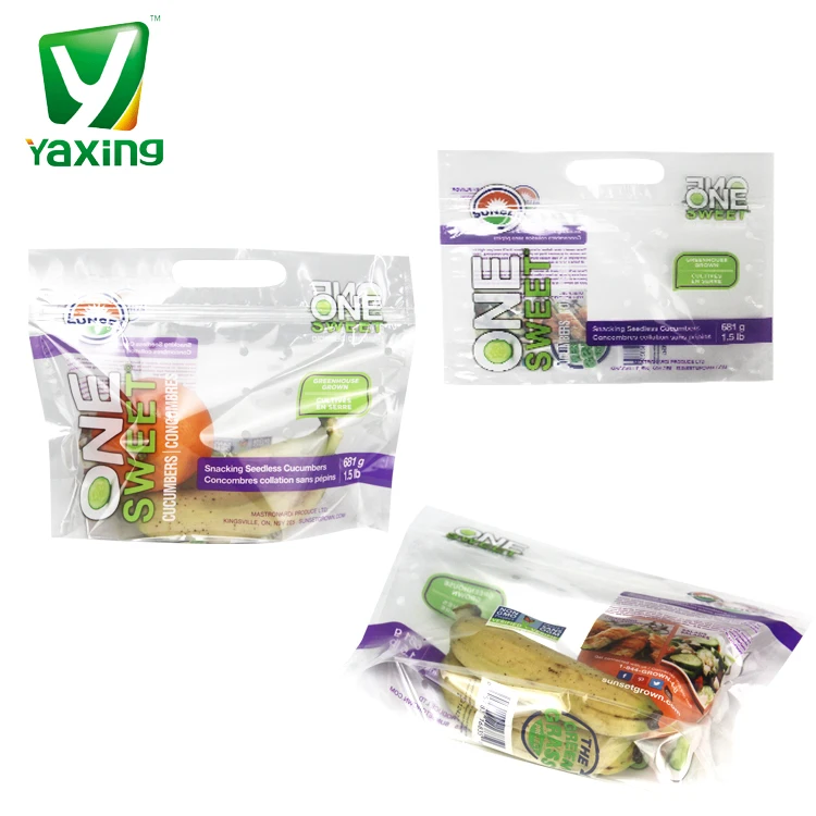 Customized Stand Up Fruits Pouch Zipper Bag Dried Food Transparent Mylars Bag Plastic Doypack Ziplock Bag Packaging With Handle