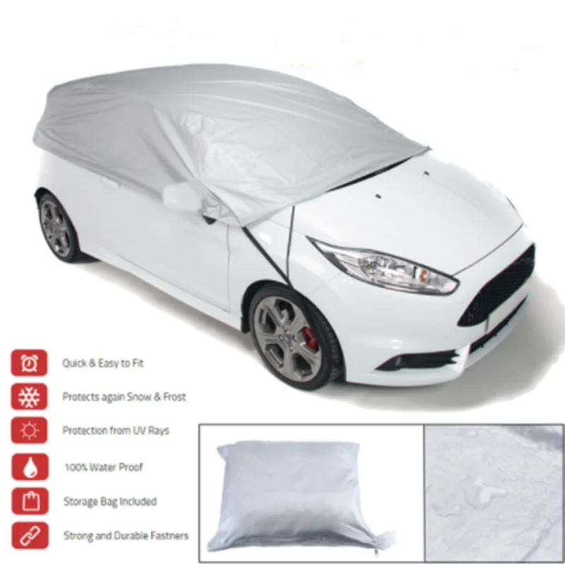 Уличная защита от ультрафиолета и пыли Автомобильная крышка Солнцезащитная стеклянная половинная крышка