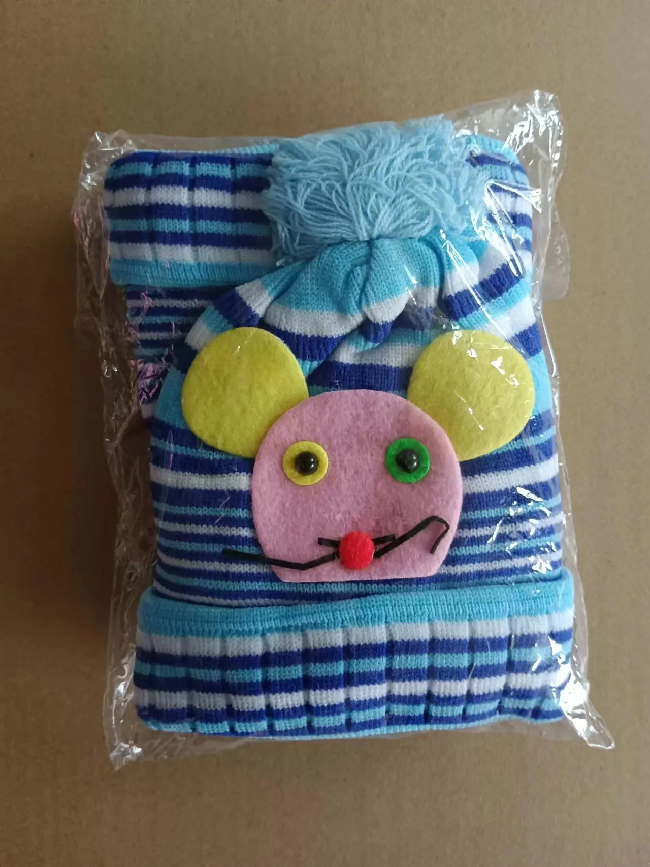 Baby Cartoon Beanie With Ear Muff Lovely Baby Beanie With Fleece Liner Ear Cover Beanie Hat