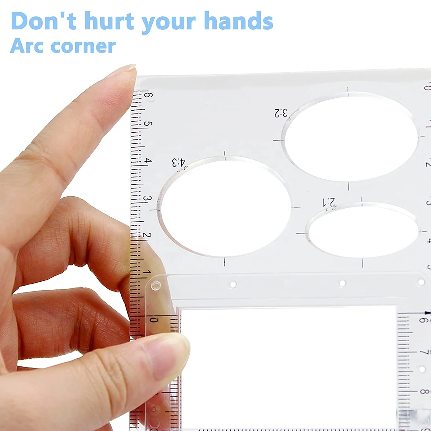 Multifunctional geometric Ruler 3 Pcs - Math Circle drawing tool