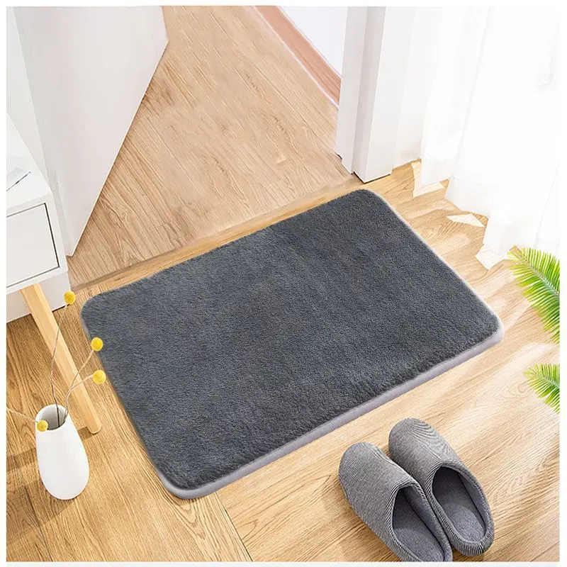 Long Plush Material With Soft Foot Step Feeling and Better Water-absorbing Quality Bathroom Microfiber Bath Mat