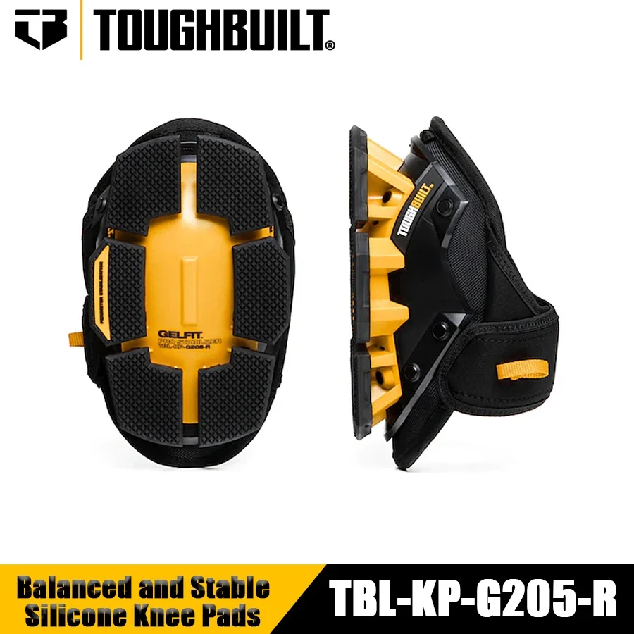 TOUGHBUILT TBL-KP-G205-R Gelfit Pro Stabilizer Knee Pads Balanced and Stable Silicone Knee Pads Knee Protection Tool Accessories