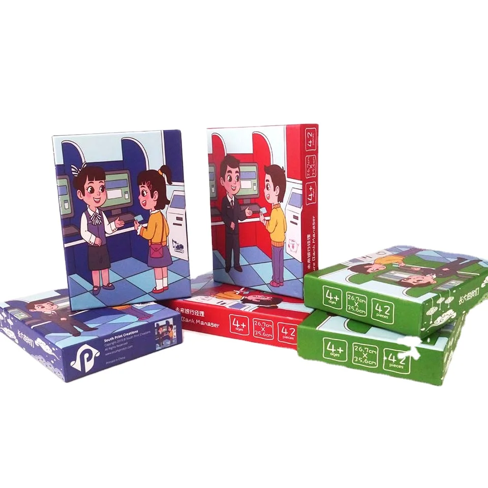 Custom Printed Large Pieces Thick Jigsaw Puzzle Kids Play Game Puzzle Cardboard