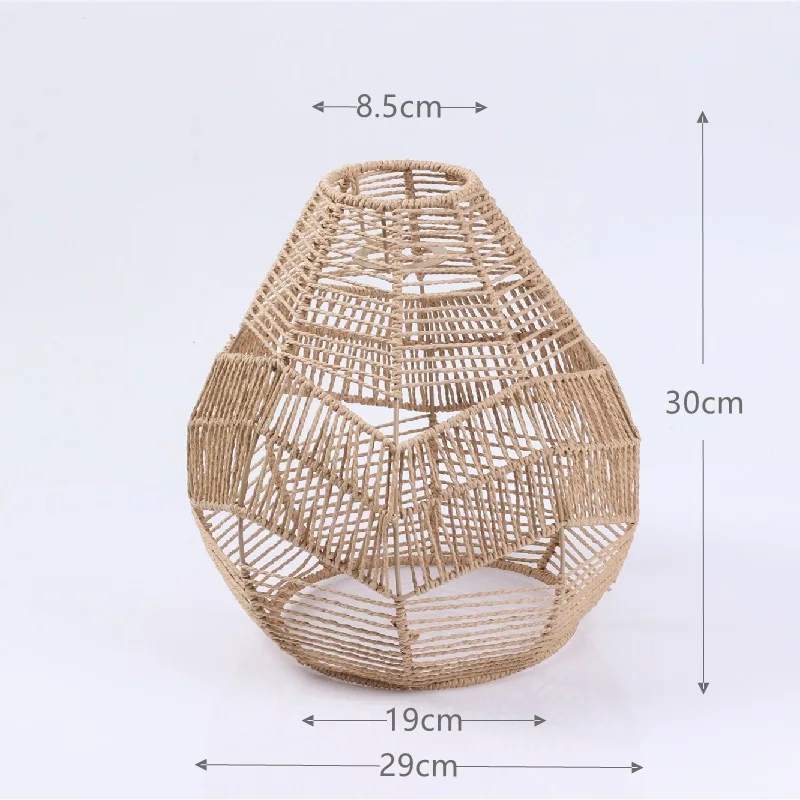 Best Selling Handmade Natural Woven Pendant Lamp Lighting Kitchen Home Hotel Bar Restaurant Decoration Rattan Lampshade