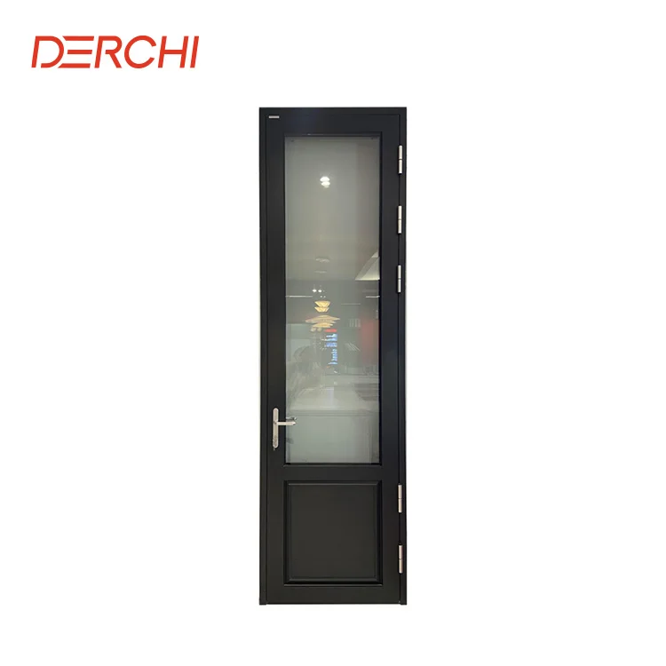 Waterproof exterior patio french exterior front door thermal break aluminum swing glass door